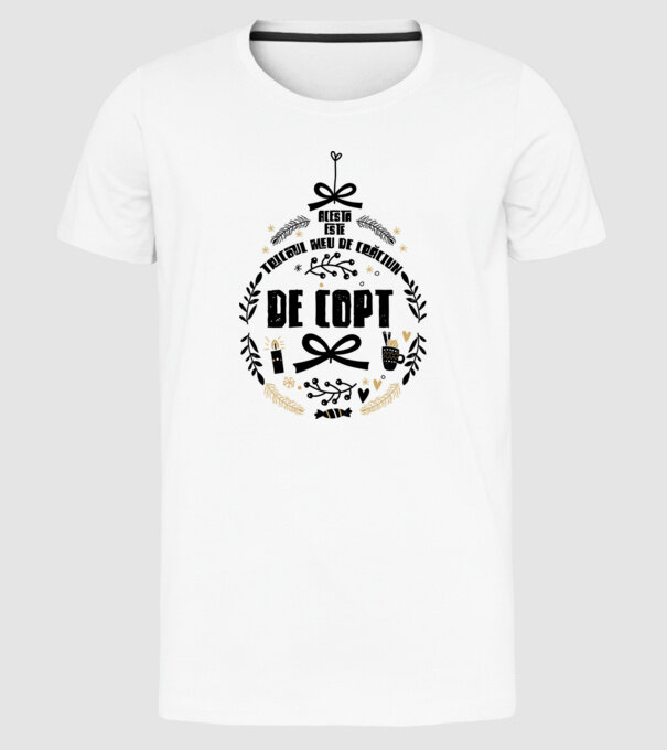 acesta este tricoul meu de Crăciun_de copt model alb pe tricou