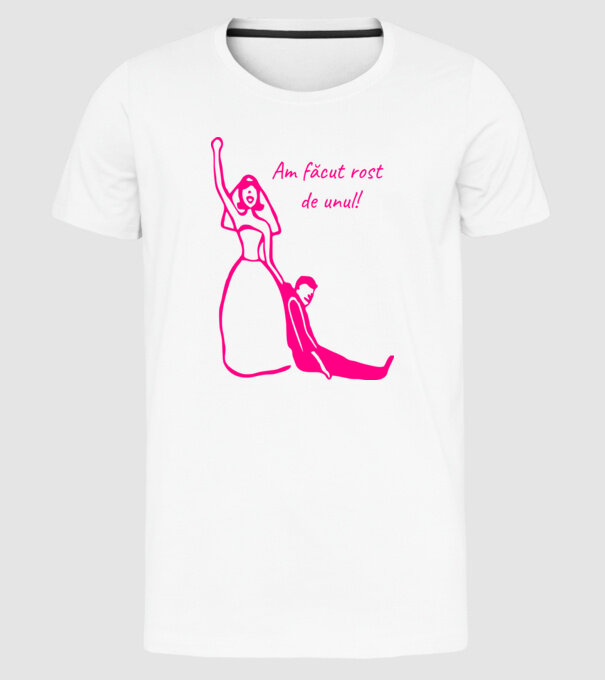 Am făcut rost de unul model alb pe tricou