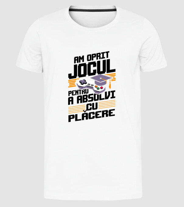 Am oprit jocul absolvent alb model alb pe tricou