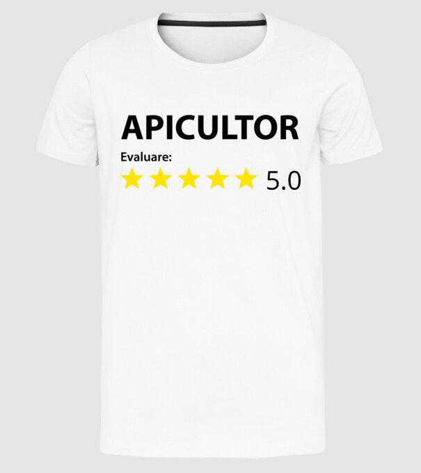 Evaluare :APICULTOR model alb pe tricou