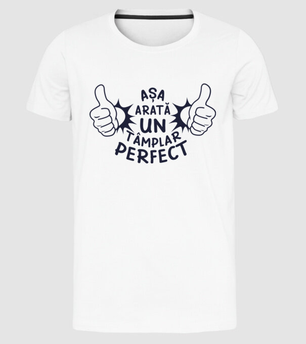 Așa arată un tâmplar perfect model alb pe tricou