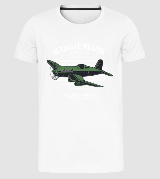Avioane model alb pe tricou