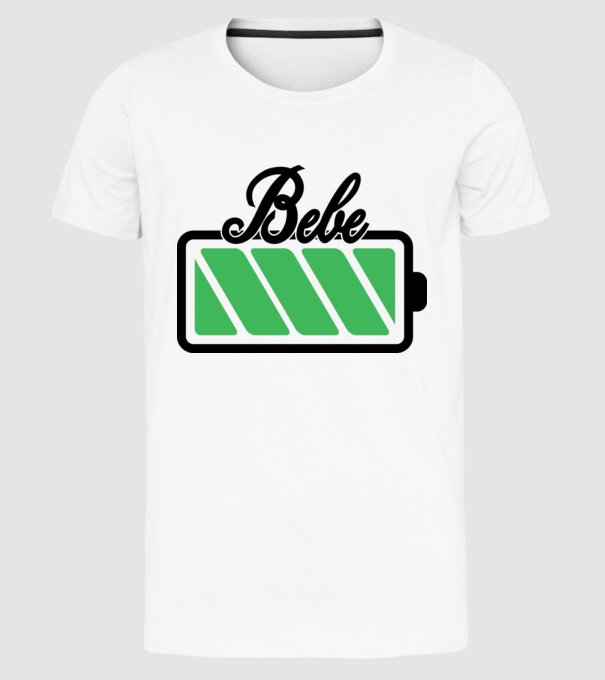 Bebe încărcat model alb pe tricou