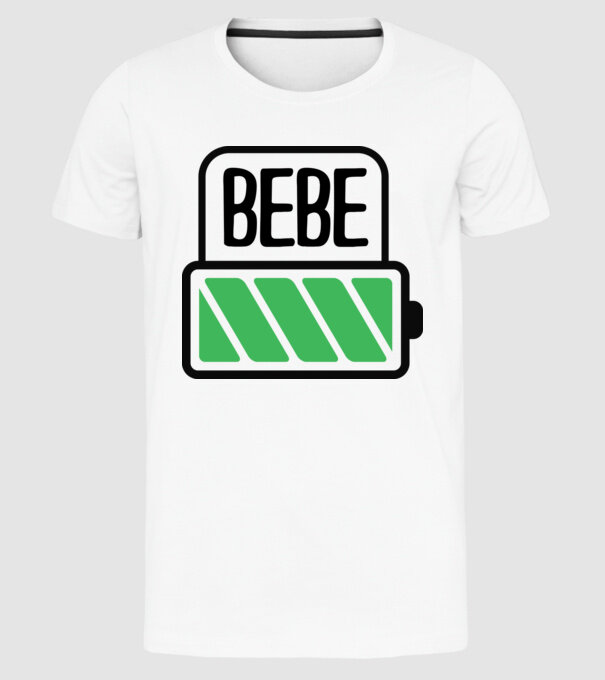 Bebe încărcat model alb pe tricou