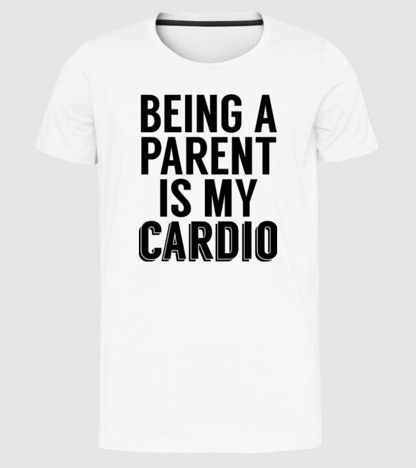 Being a parent model alb pe tricou