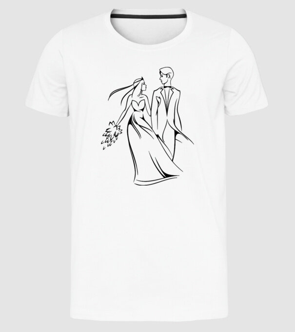 BR01 - mireasă model alb pe tricou
