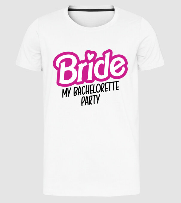 Bride Barbie model alb pe tricou