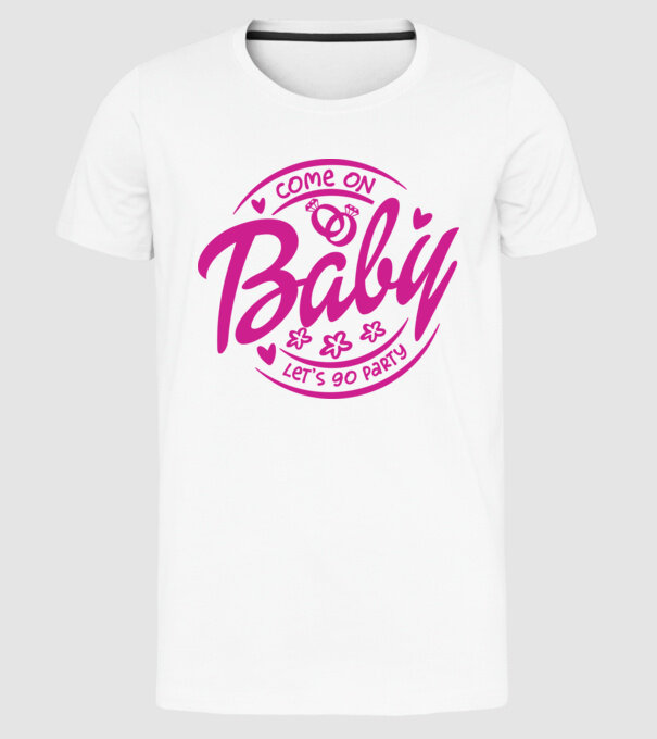 Bride Barbies Baby lets go party model alb pe tricou
