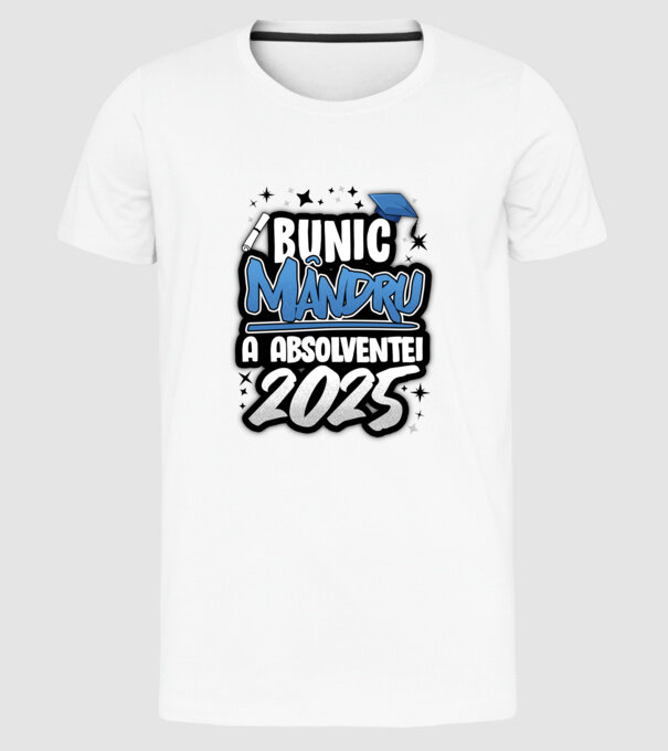 Bunic MÂNDRU a absolventei model alb pe tricou