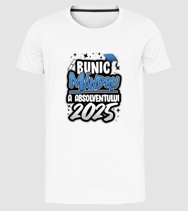 Bunic MÂNDRU a absolventului model alb pe tricou