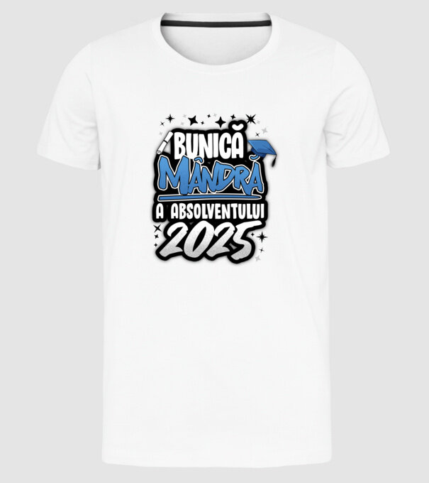 Bunică MÂNDRĂ a absolventului model alb pe tricou