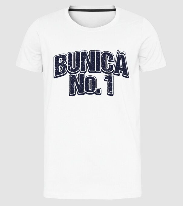 Bunică No.1 model alb pe tricou