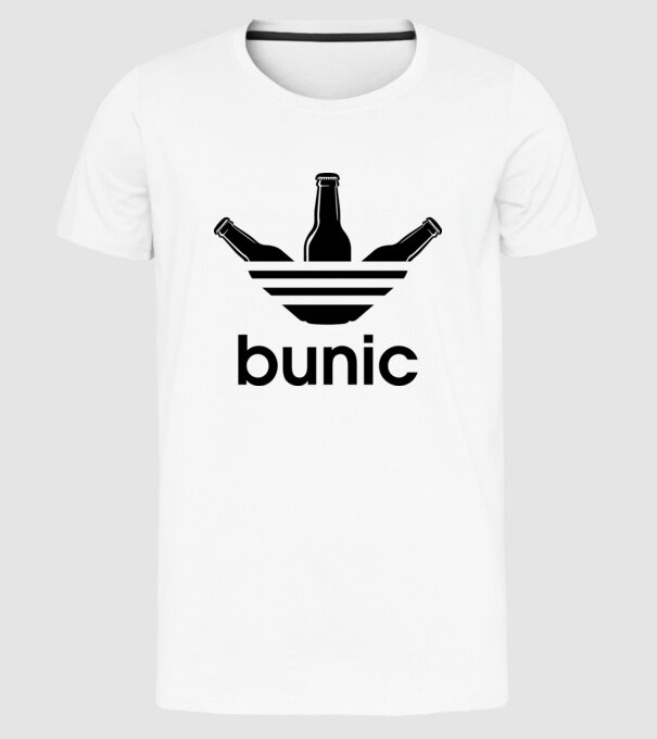 Bunicdidas model alb pe tricou