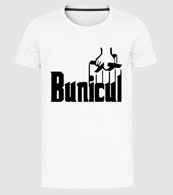 Bunicul model alb pe tricou