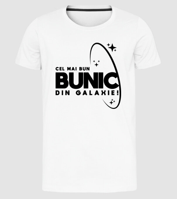 Cel mai bun bunic din Galaxie! model alb pe tricou