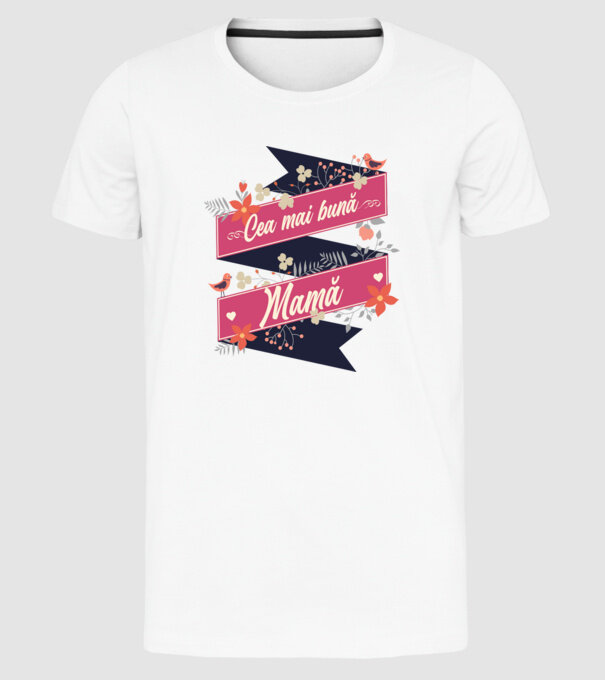 Cea mai bună mamă model alb pe tricou