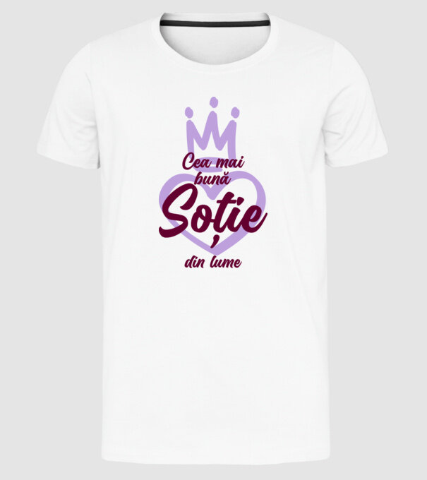 Cea mai bună soție din lume model alb pe tricou