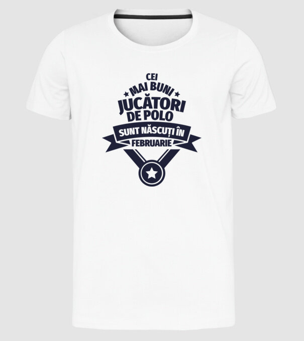 Cei mai buni jucători de polo sunt născuți în Februarie model alb pe tricou