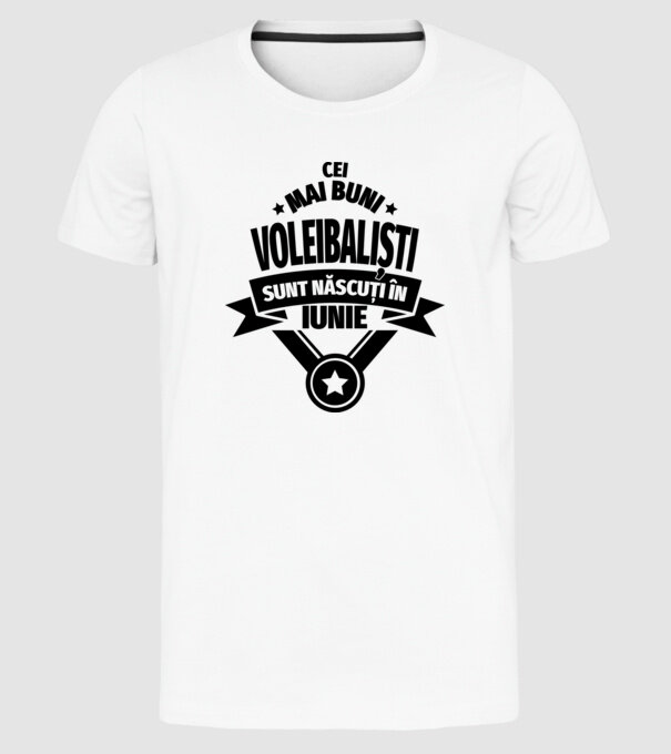 Cei mai buni voleibaliști sunt născuți în Octombrie model alb pe tricou