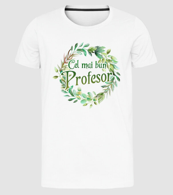 Cel mai bun profesor model alb pe tricou