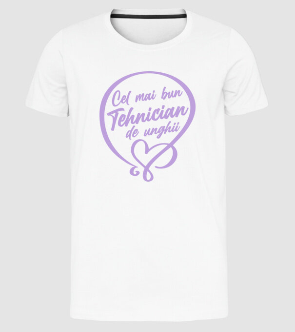 Cel mai bun tehnician de unghii model alb pe tricou