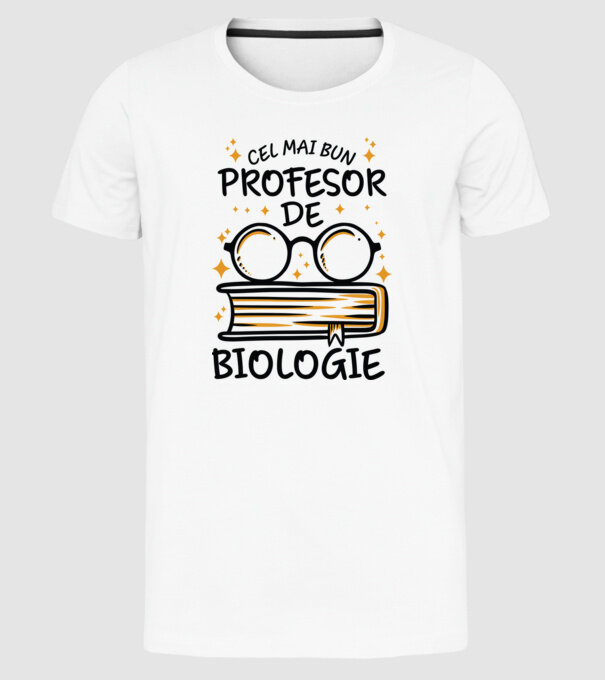 Cel mai profesor biologie model alb pe tricou