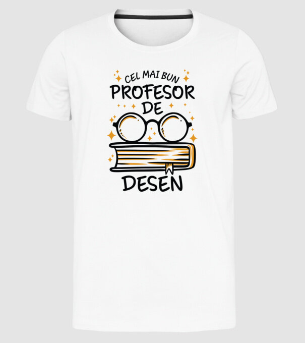 Cel mai profesor de desen model alb pe tricou