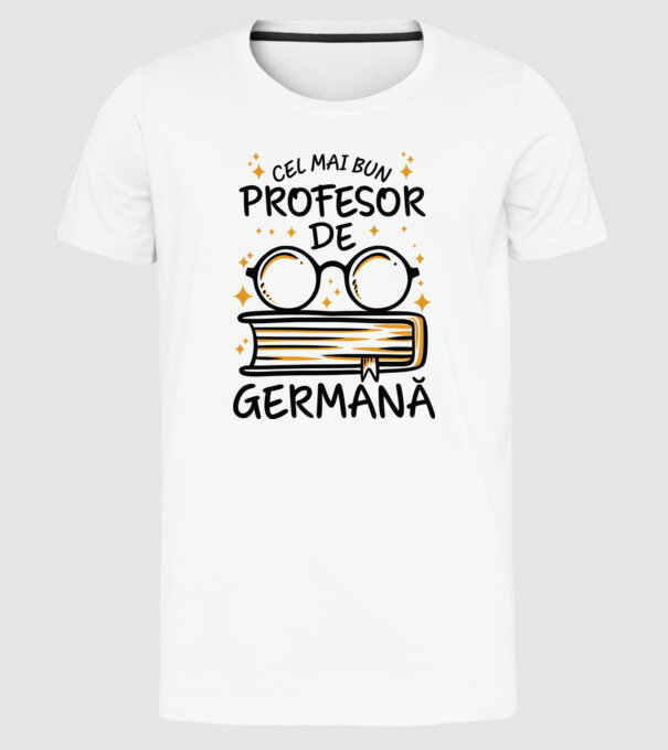 Cel mai profesor germană model alb pe tricou