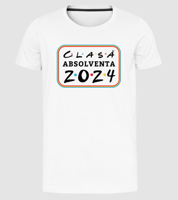 Clasă absolventă friends model alb pe tricou