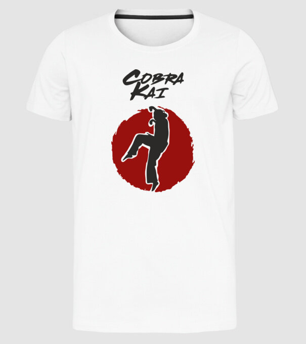 cobra kai larusso model alb pe tricou