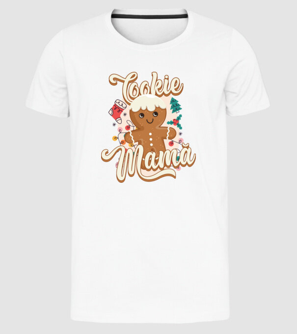 Cookie mamă model alb pe tricou
