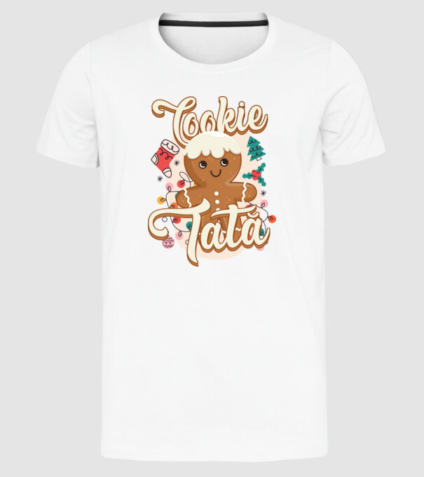 Cookie tată model alb pe tricou