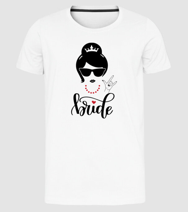 Cool Bride model alb pe tricou
