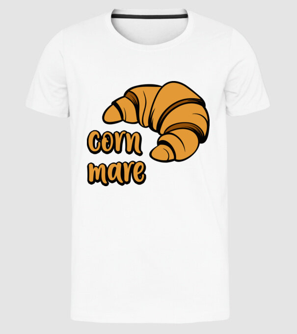 corn mare model alb pe tricou