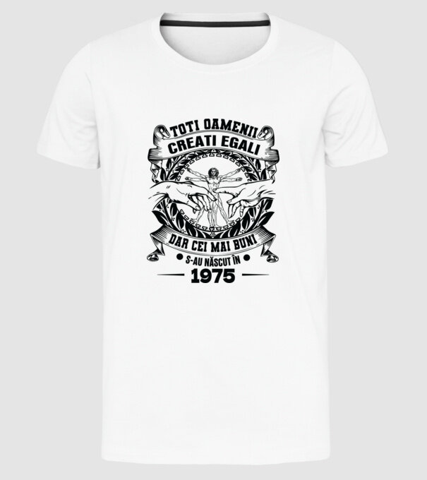 Da Vinci 50 1975 model alb pe tricou