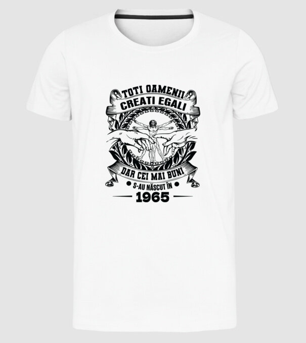 Da Vinci 60 1965 model alb pe tricou