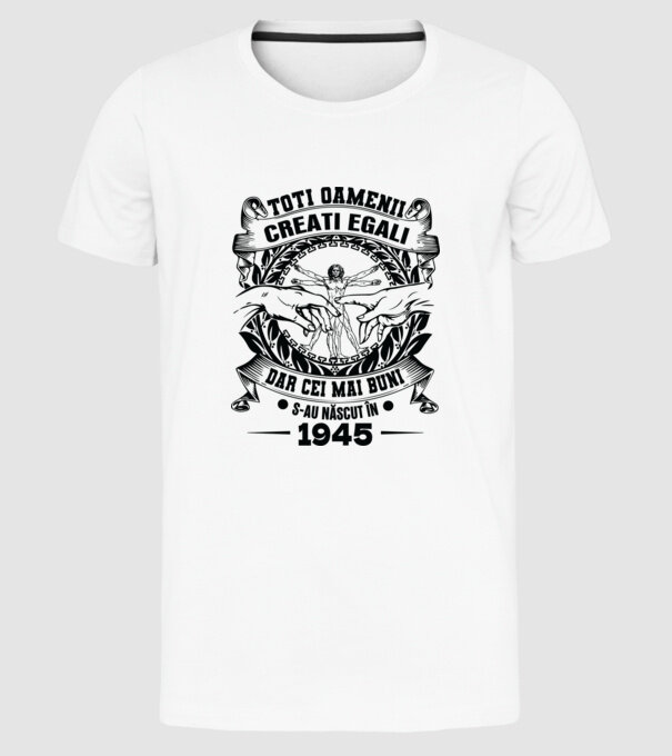 Da Vinci 80 1945 model alb pe tricou