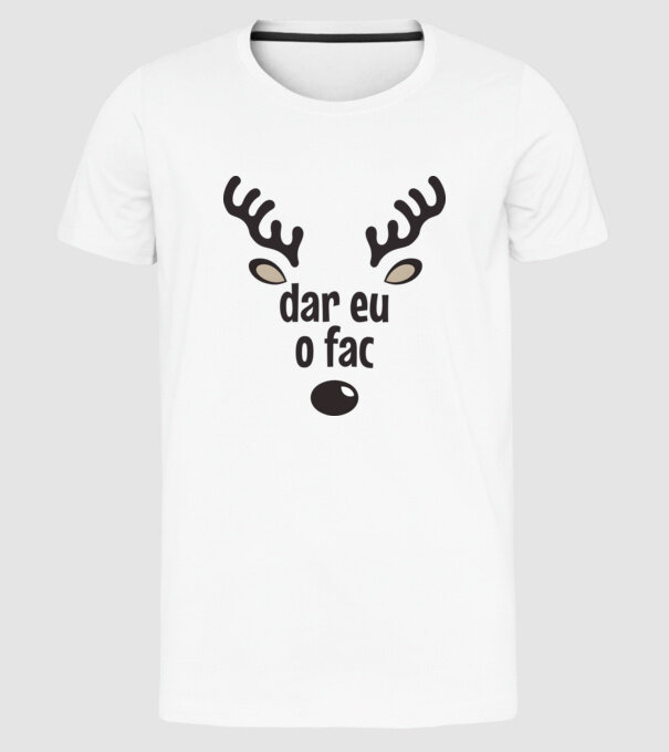 Dar eu o fac crăciun chiar căprioară Alb model alb pe tricou