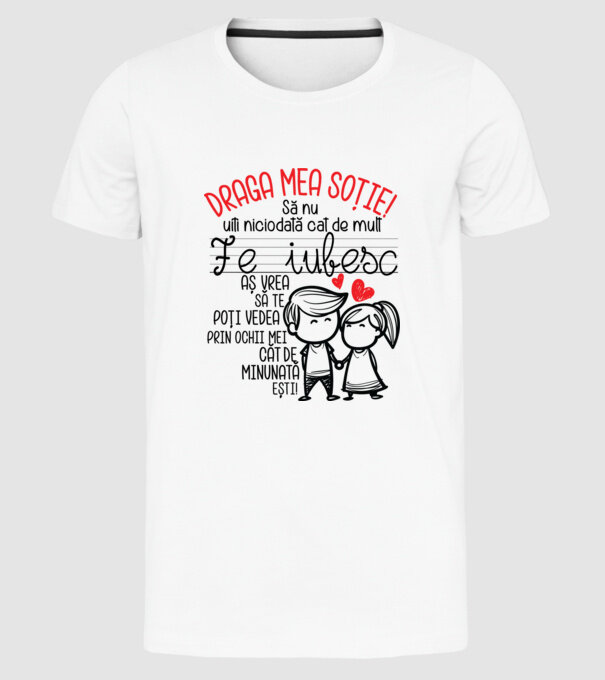 dragul meu soț javitott2411 model alb pe tricou