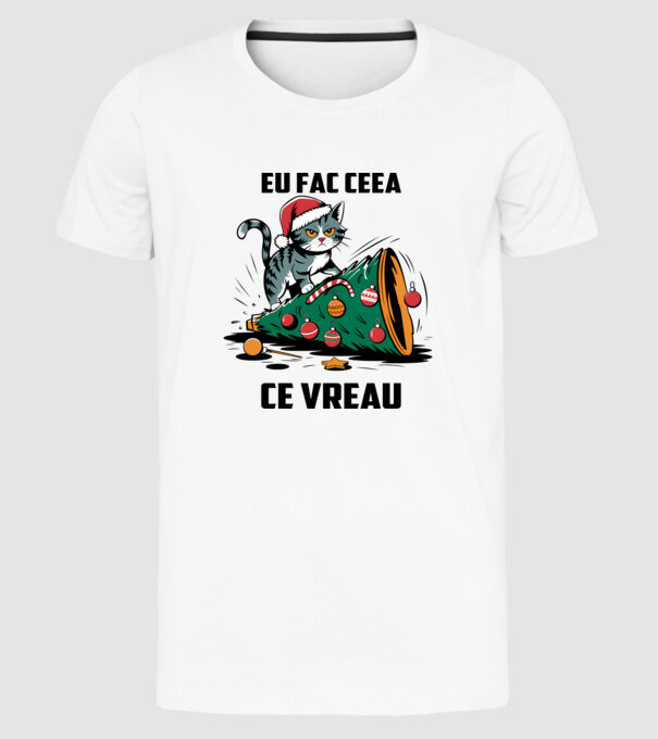 Eu fac ceea ce vreau Alb model alb pe tricou