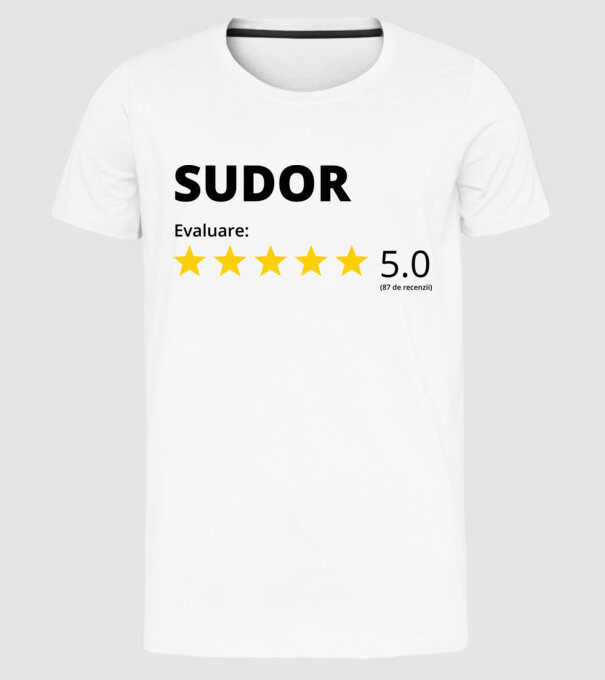Evaluare - SUDOR model alb pe tricou