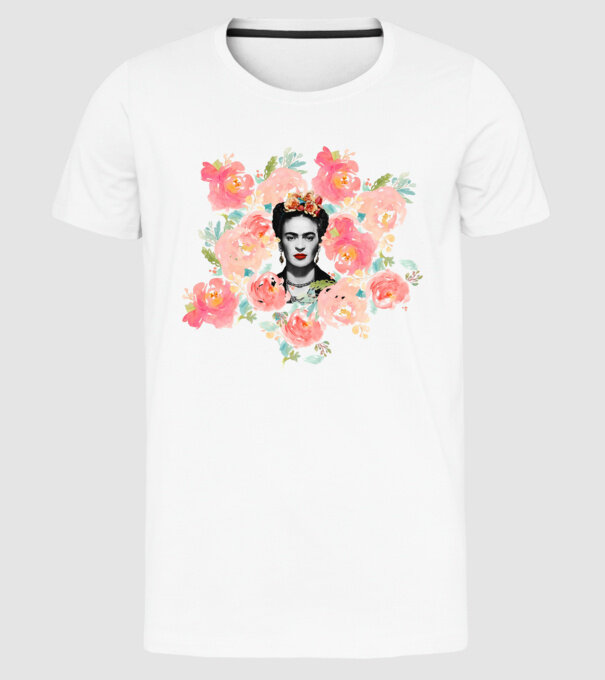 Frida Kahlo 2 model alb pe tricou
