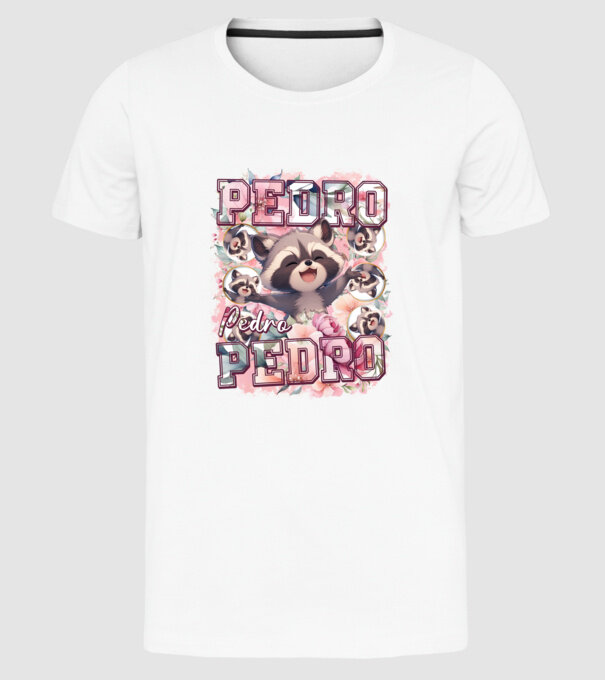 Girly Pedro model alb pe tricou