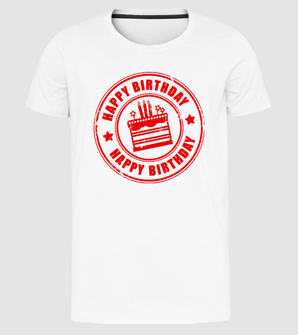 happy birthday model alb pe tricou