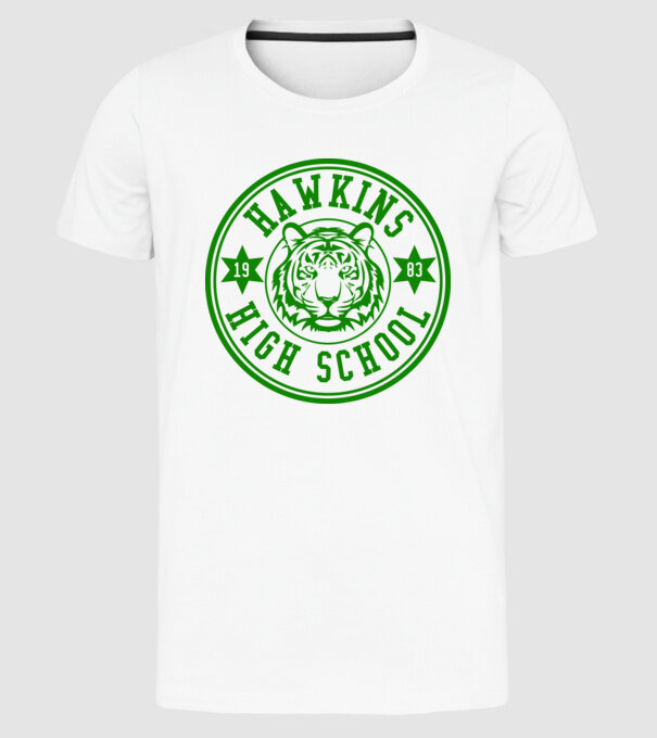 hawkins high school model alb pe tricou