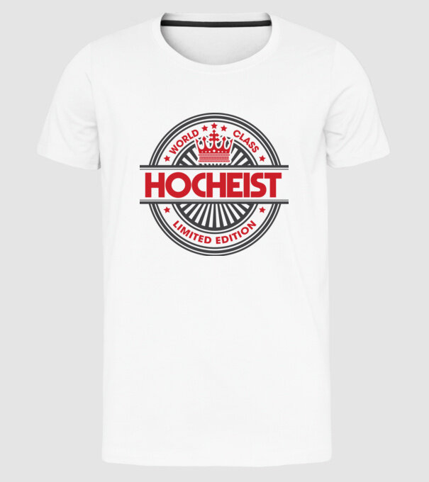 hocheist model alb pe tricou