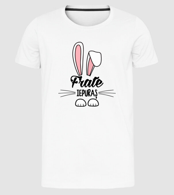 iepuraș frate model alb pe tricou
