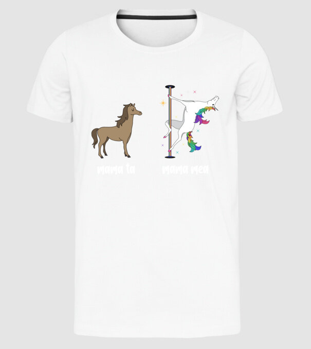 mama ta - mama mea model alb pe tricou