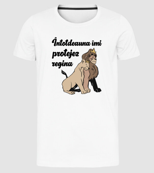 Întotdeauna îmi protejez regina model alb pe tricou