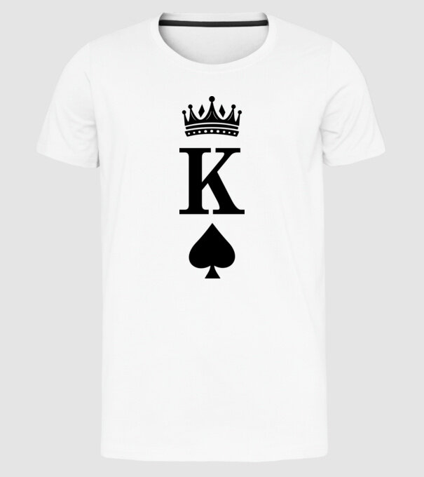 King model alb pe tricou